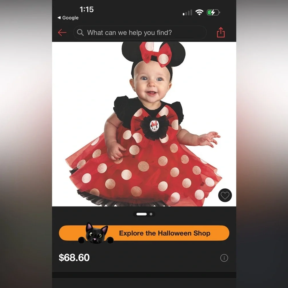 Disney Red and White Polka Dot Mouse Costume - Picture 4 of 14